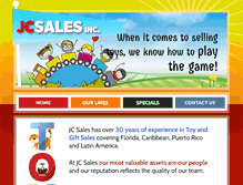 Tablet Screenshot of jcsales.com